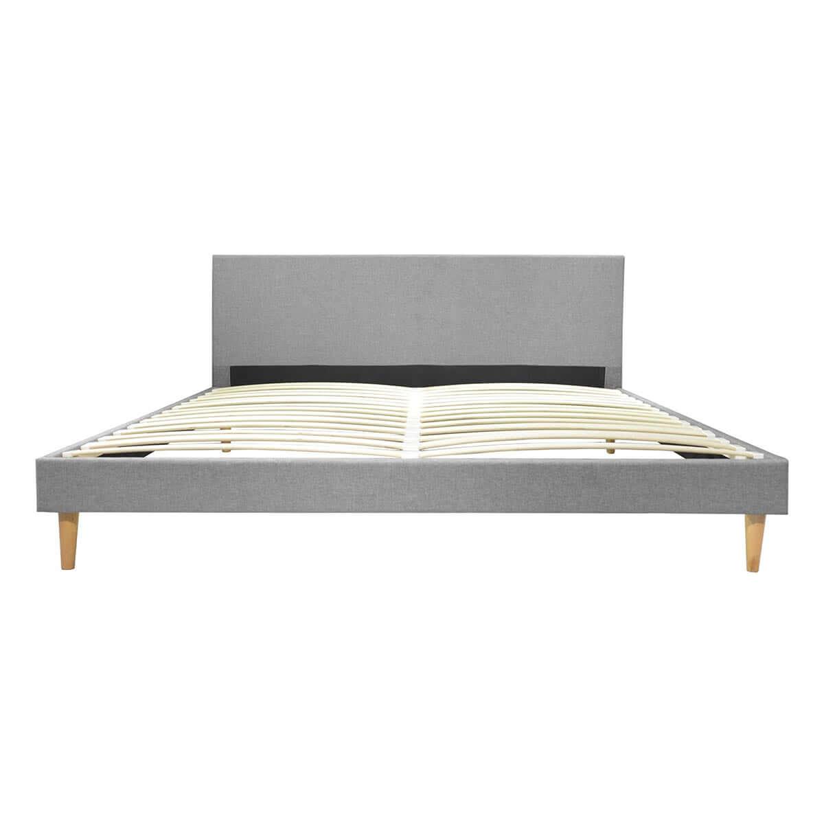 Cama de tela gris